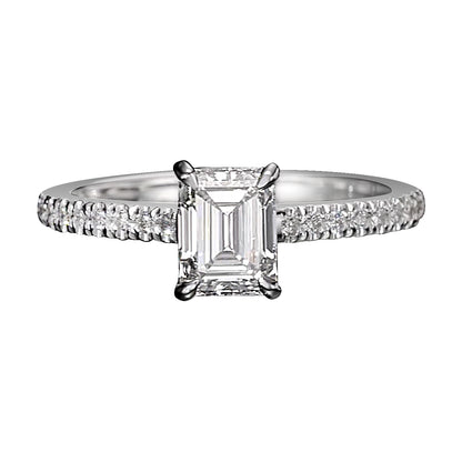 18K White Gold Engagement Ring With 2.14 TCW Natural Diamonds