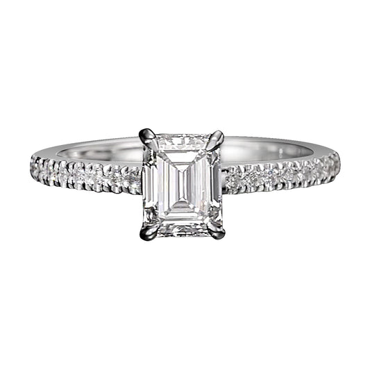 18K White Gold Engagement Ring With 2.14 TCW Natural Diamonds