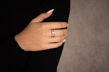 18K Rose Gold Engagement Ring With 1.42 TCW Natural Diamond