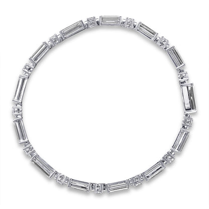 18K White Gold Tennis Bracelet With 6.26 TCW Natural Diamond