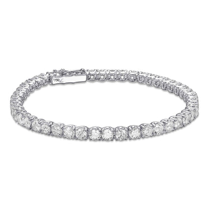 18K White Gold Tennis Bracelet With 6.89 TCW Natural Diamond
