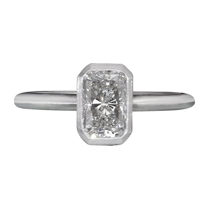 18K White Gold Solitaire Ring With 1.02 Carat Natural Diamond