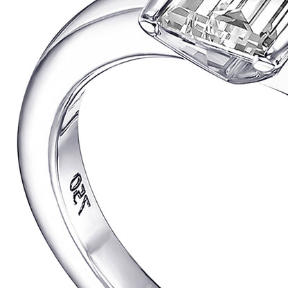 18K White Gold Solitaire Ring With 0.95 TCW Natural Diamond