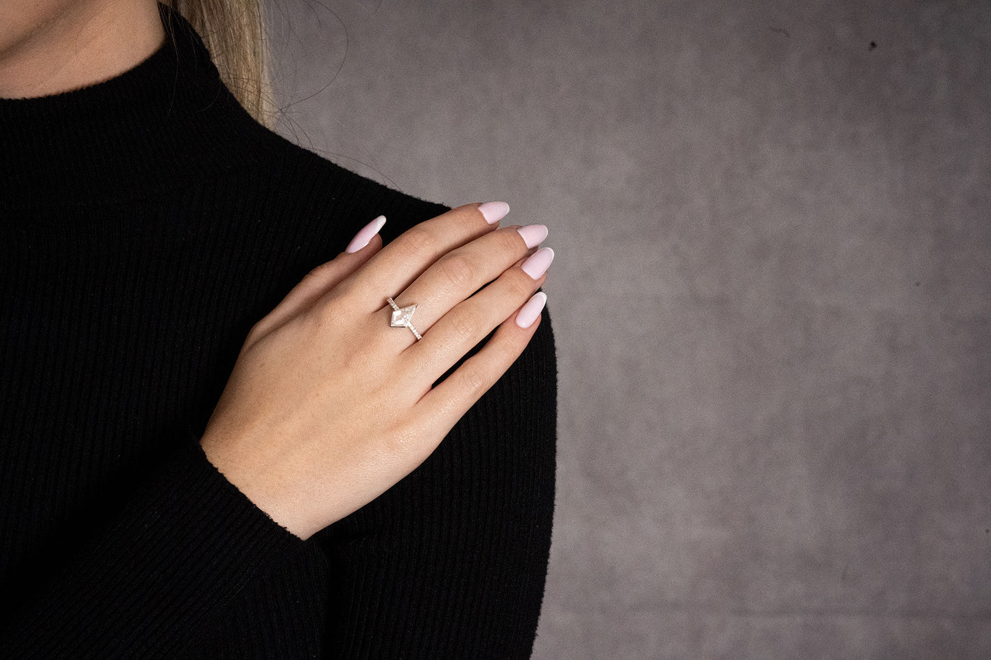 18K White Gold Statement Ring With 0.82 TCW Natural Diamond