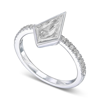 18K White Gold Statement Ring With 0.82 TCW Natural Diamond