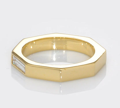 18K Yellow Gold Solitaire Ring With 0.28 TCW Natural Diamond