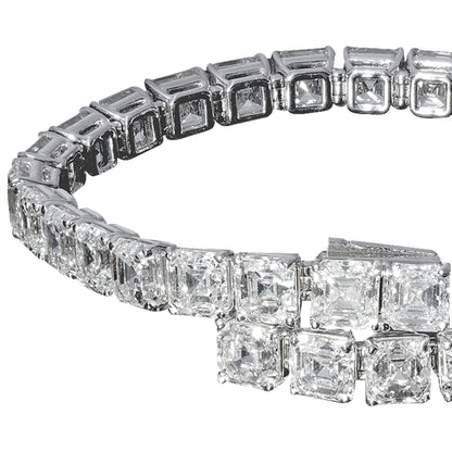 18K White Gold Tennis Bracelet With 29.28 Natural Diamonds
