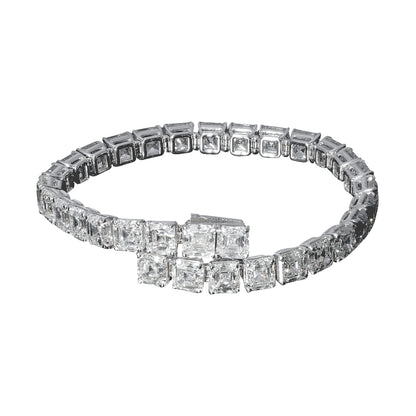 18K White Gold Tennis Bracelet With 29.28 Natural Diamonds
