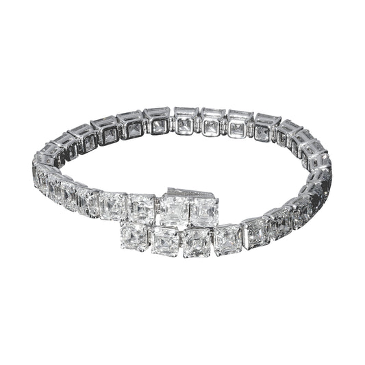 18K White Gold Tennis Bracelet With 29.28 Natural Diamonds