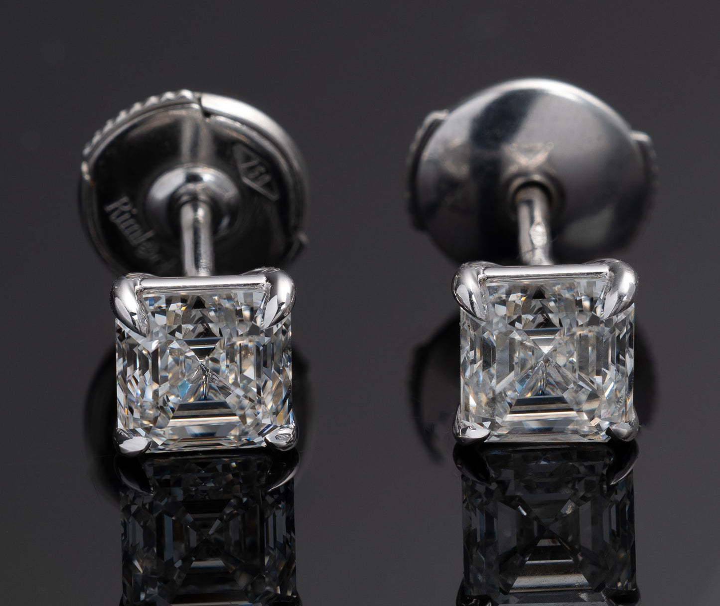 18K White Gold Stud Earrings With 1.84 TCW Natural Diamond