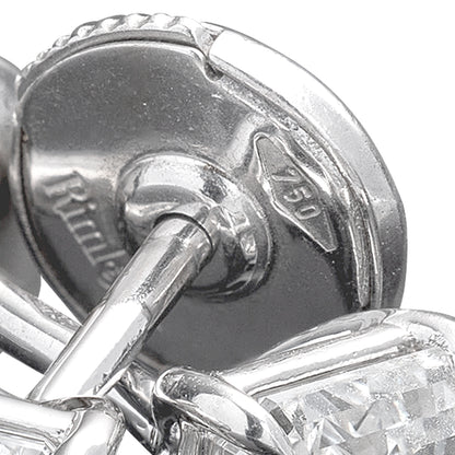 18K White Gold Stud Earrings With 1.85 TCW Natural Diamond