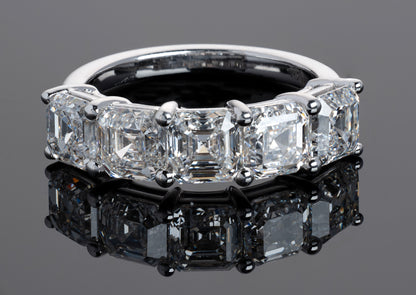 18K White Gold Statement Ring With 4.56 TCW Natural Diamond