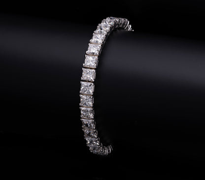 18K White Gold Tennis Bracelet With 29.70 TCW Natural Diamond