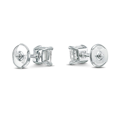 18K White Gold Stud Earrings With 1.84 TCW Natural Diamond