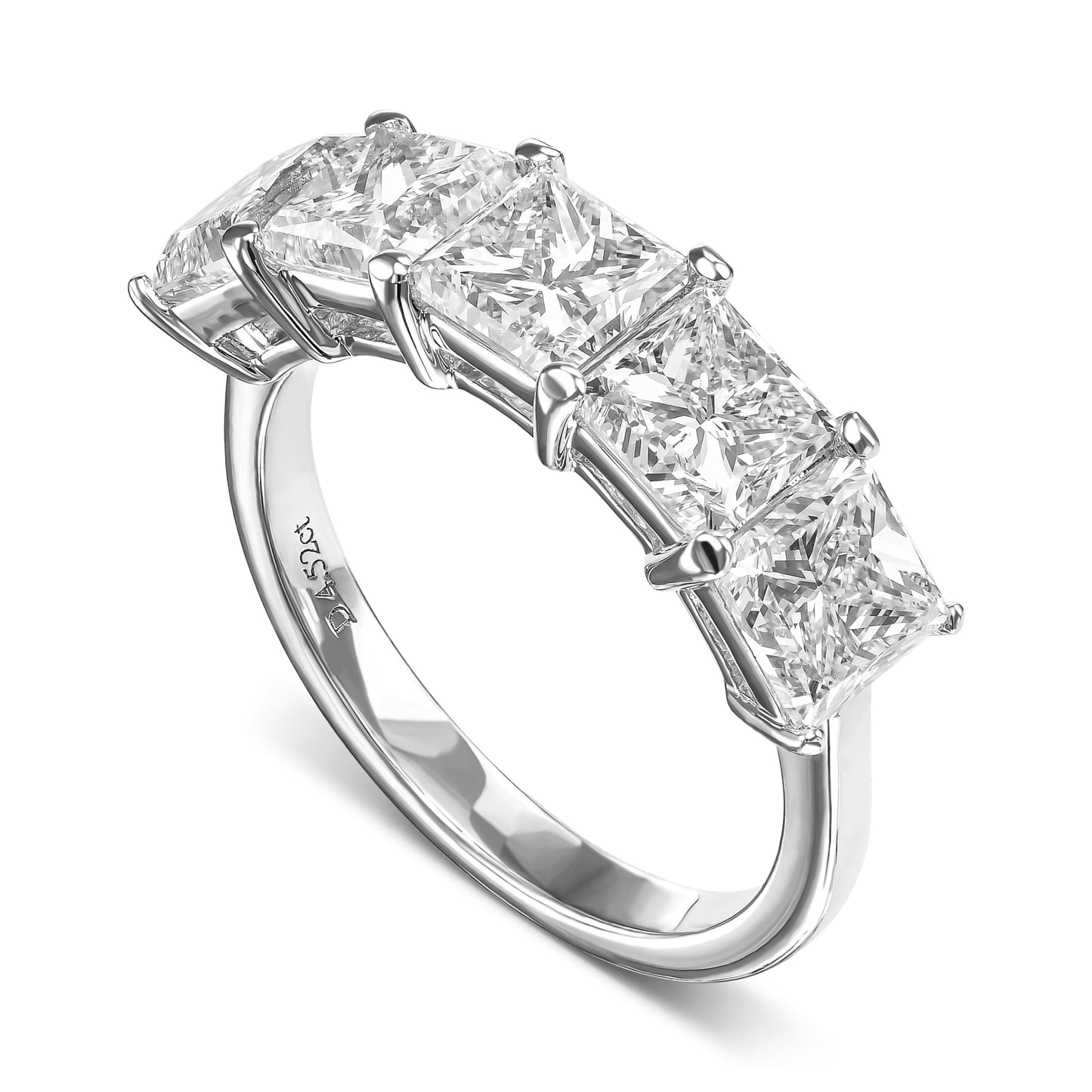 18K White Gold Statement Ring With 4.52 TCW Natural Diamonds