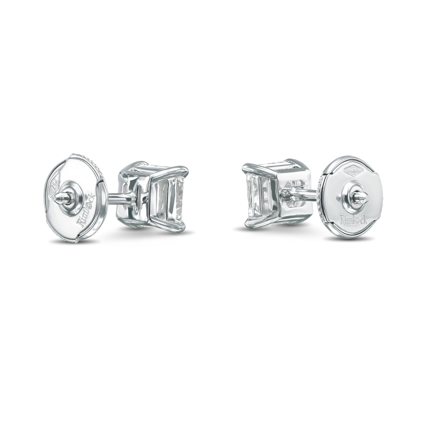 18K White Gold Earrings With 1.84 TCW Natural Diamond