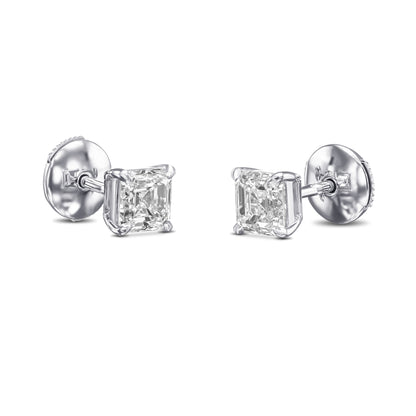 18K White Gold Earrings With 1.84 TCW Natural Diamond