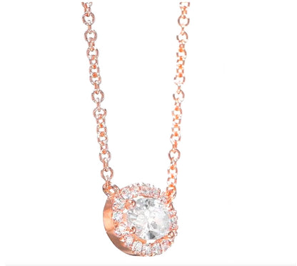 14K Rose Gold Pendant Necklace With 0.54 TCW Natural Diamond