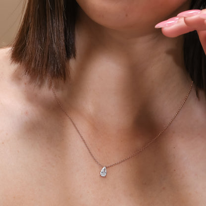 14K Rose Gold Pendant Necklace With 0.54 TCW Natural Diamond