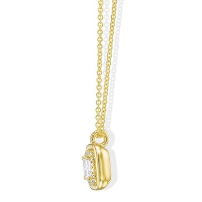 18K Yellow Gold Pendant Necklace With 0.50 TCW Natural Diamond