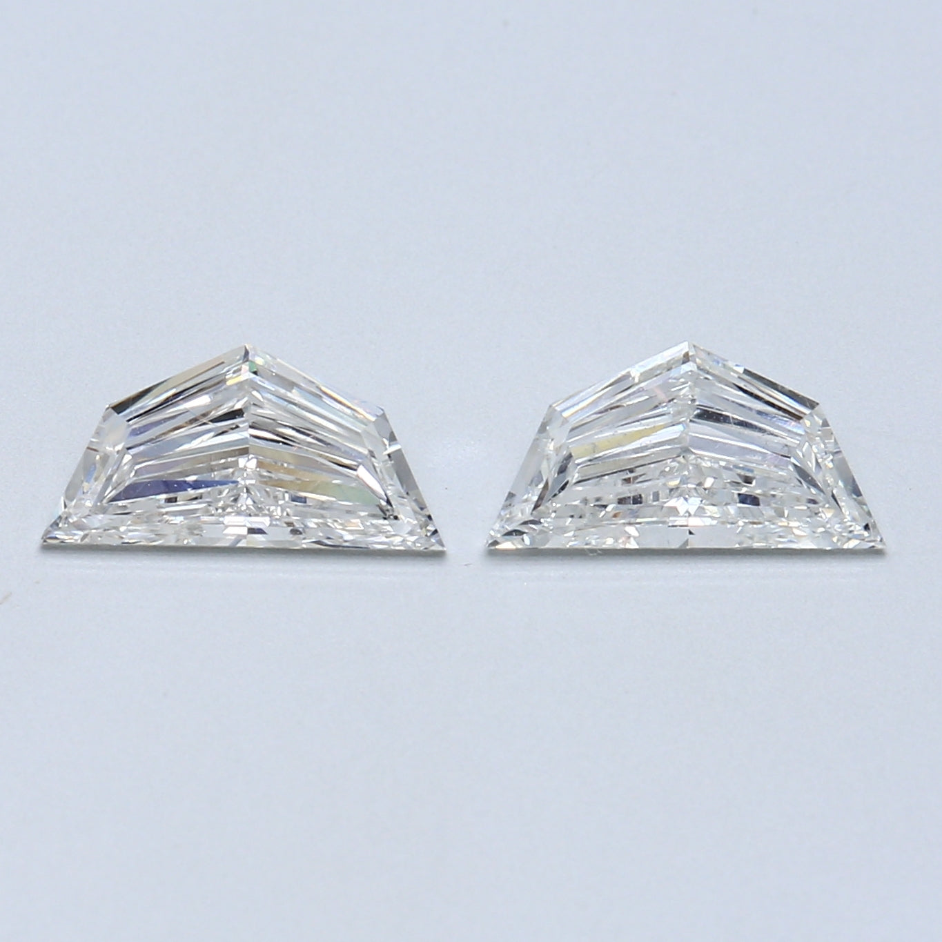 1.28 TCW Pair of Epaulette Shape Natural Loose Diamonds