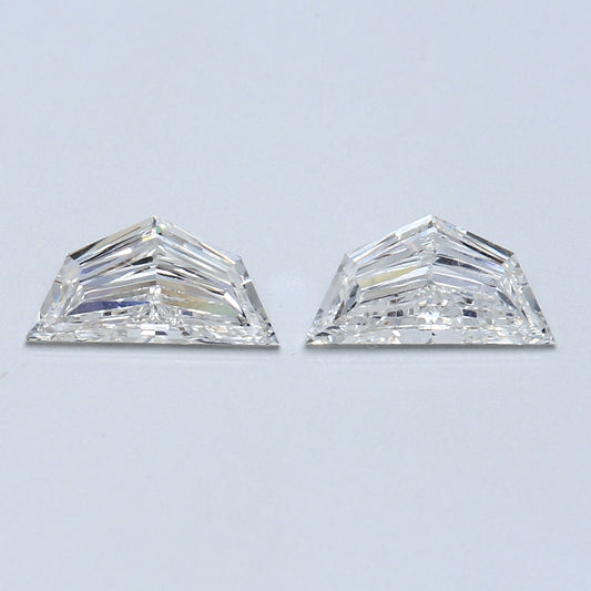 1.28 TCW Pair of Epaulette Shape Natural Loose Diamonds