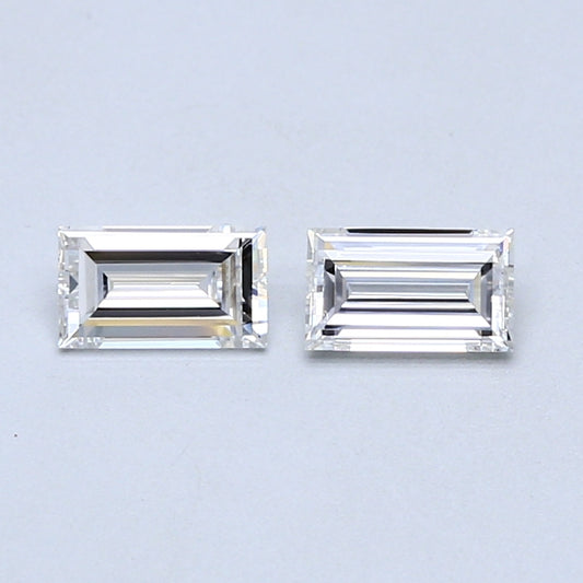 0.53 TCW Pair of Baguette Natural Loose Diamonds