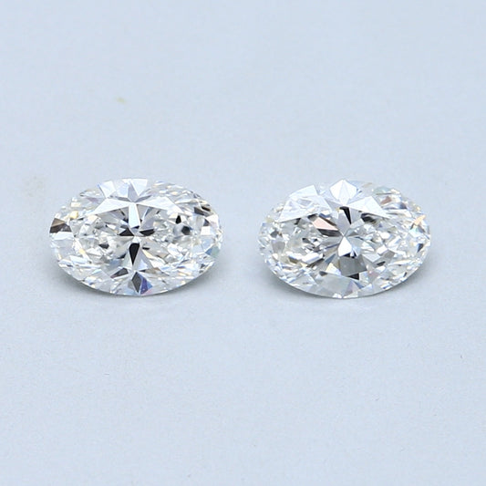 0.89 TCW Pair of Oval Natural Loose Diamonds