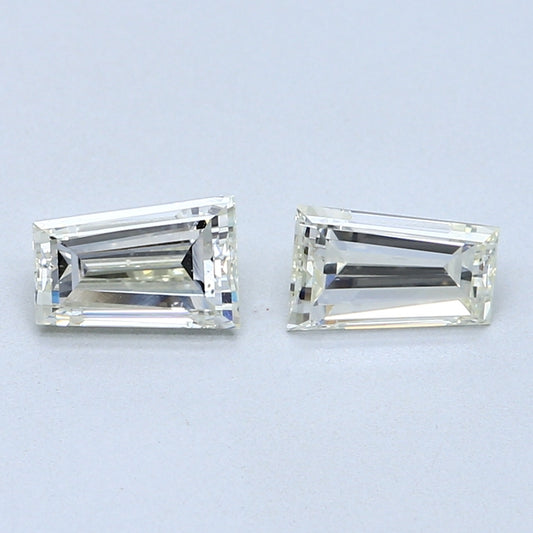 1.29 TCW Pair of Tapered Baguette Natural Loose Diamonds