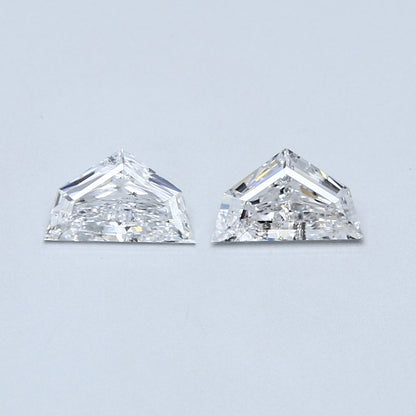 0.89 TCW Pair of Epaulette Shape Natural Loose Diamonds