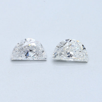 1.04 TCW Pair of Half Moon Cut Natural Loose Diamond