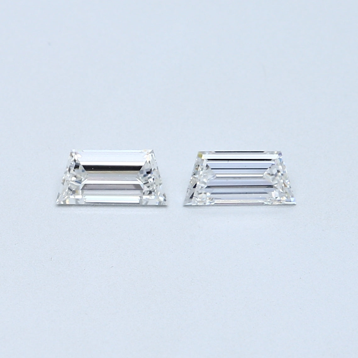 0.58 TCW Pair of Trapeze Cut Natural Loose Diamond
