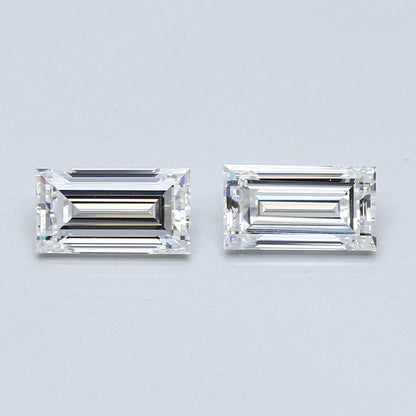 1.57 TCW Pair of Baguette Cut Natural Loose Diamond