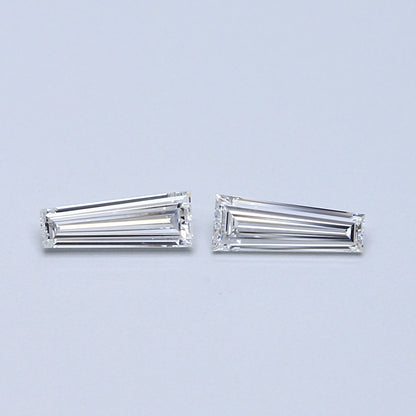 0.69 TCW Pair of Tapered Baguette Natural Loose Diamond