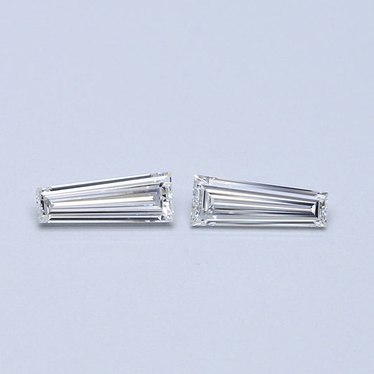 0.69 TCW Pair of Tapered Baguette Natural Loose Diamond