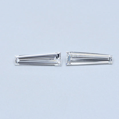 0.65 TCW Pair of Tapered Baguette Natural Loose Diamond