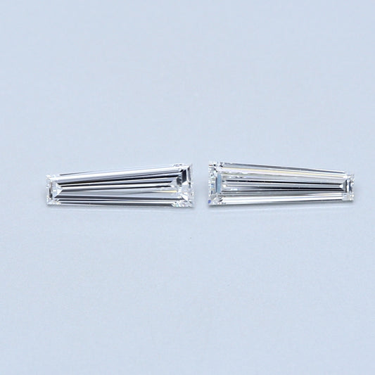 0.65 TCW Pair of Tapered Baguette Natural Loose Diamond