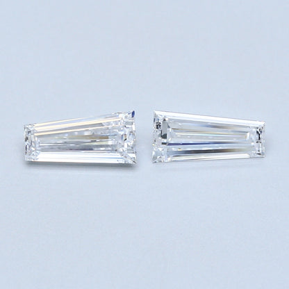 0.95 TCW Pair of Tapered Baguette Natural Loose Diamond
