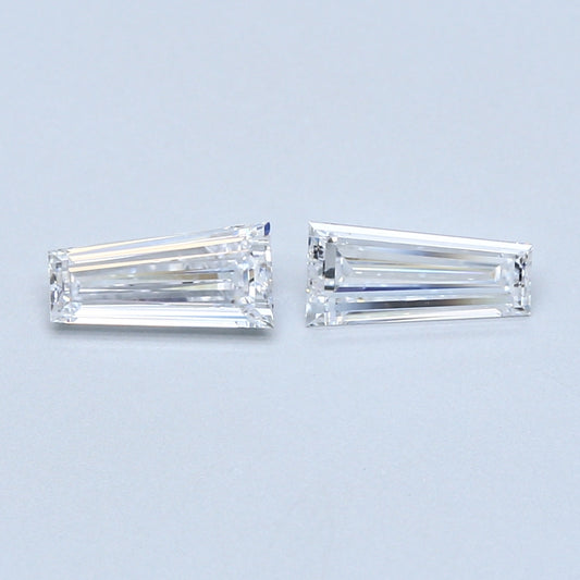 0.95 TCW Pair of Tapered Baguette Natural Loose Diamond