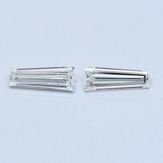 0.81 TCW Pair of Tapered Baguette Natural Loose Diamond