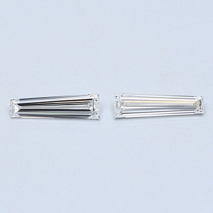 0.61 TCW Pair of Tapered Baguette Natural Loose Diamond