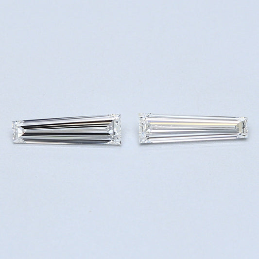0.61 TCW Pair of Tapered Baguette Natural Loose Diamond