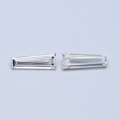 0.68 TCW Pair of Tapered Baguette Natural Loose Diamond