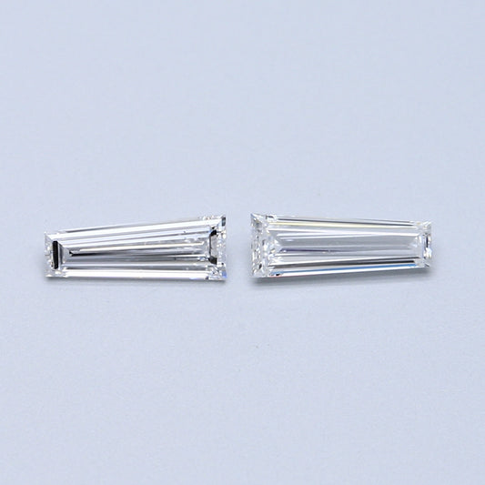 0.68 TCW Pair of Tapered Baguette Natural Loose Diamond