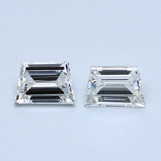 1.22 TCW Pair of Loose Diamond Natural Diamond (Trapeze Shape, G Color, VVS-VS Clarity)