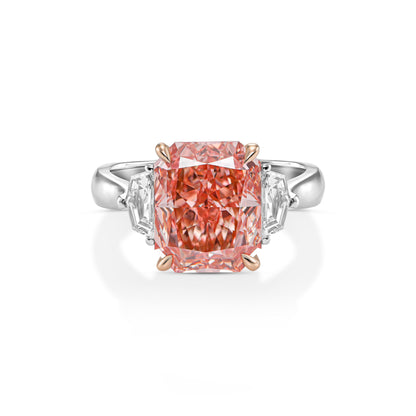 Platinum Statement Ring With 4.29ct Fancy Vivid Pink Radiant (Treated Color)Diamond
