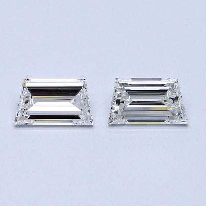 1.40 TCW Pair of Trapezoid Natural Loose Diamond