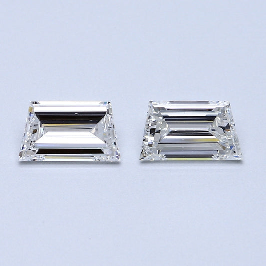 1.40 TCW Pair of Trapezoid Natural Loose Diamond