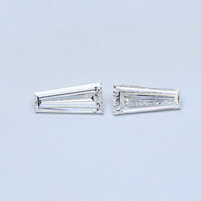 0.84 TCW Pair of Tapered Baguette Natural Loose Diamond