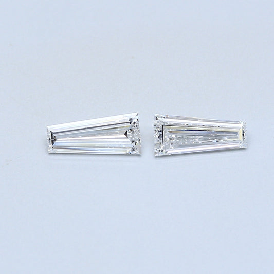 0.84 TCW Pair of Tapered Baguette Natural Loose Diamond